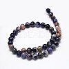 Natural Sodalite Round Beads Strands G-P075-01-8mm-2