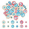 SUPERFINDINGS 48Pcs 12 Styles Alloy Epoxy Resin Pendants FIND-FH0006-99-1