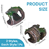 2Pcs 2 Styles Resin Stump Sculpture Display Decorations DJEW-GF0001-86-2