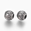 316 Surgical Stainless Steel European Beads STAS-F195-128P-08-1