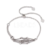 Tarnish Resistant Adjustable Braided 201 Stainless Steel Macrame Pouch Cable Chain Slider Bracelet Making BJEW-JB10284-02-1