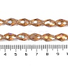 Transparent Electroplate Glass Beads Strands EGLA-N013-T6mm-B21-4