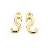 Golden Plated Alloy Letter Pendants PALLOY-J718-01G-S-1