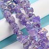 Electroplated Natural Quartz Beads Strands G-M412-01A-04-4