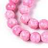 Dyed Synthetic Fossil Beads Strands G-T139-8mm-66C-4