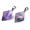 Natural Amethyst Double Terminated Pointed Pendants X-G-S359-093B-2