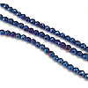 Electroplate Non-magnetic Synthetic Hematite Beads Strands G-J169B-3mm-03-4