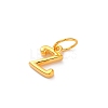 925 Sterling Silver Letter Charms with Jump Rings STER-R008-01G-Z-2