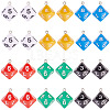 24Pcs 6 Colors Acrylic Pendants OACR-TA0003-74-2