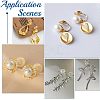 40Pcs 5 Style 304 Stainless Steel Spiral Pad Cuff Earrings KK-UN0001-21-7