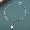 925 Sterling Silver Pendant Necklaces NJEW-BB60490-A-4