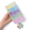 605Pcs 15 Style Spray Painted ABS Plastic Imitation Pearl Beads OACR-YW0001-34-3