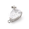 Brass Micro Pave Cubic Zirconia Pendants KK-K371-40A-P-2