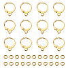 Brass Huggie Hoop Earring Findings & Open Jump Rings KK-TA0007-83G-17