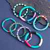 8Pcs 6 Style Synthetic Imperial Jasper & GLass Beaded Stretch Bracelets Set BJEW-SW00086-05-6