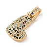 Brass Micro Pave Cubic Zirconia Pendants ZIRC-P121-01G-L-2