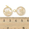 Brass Micro Pave Clear Cubic Zirconia Pendants KK-L211-018G-02-3