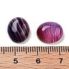 Dyed & Heated Natural Banded Agate Cabochons G-G145-01A-20-3
