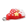 Christmas Opaque Resin Pendants X-RESI-G043-B06-4