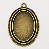 Tibetan Style Zinc Alloy Pendant Cabochon Settings TIBEP-M004-01AB-NR-1