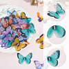 60Pcs 12 Styles 3D Gauze Butterfly Ornament Accessories FIND-SP0020-64D-5