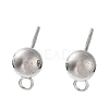 304 Stainless Steel Ball Post Stud Earring Findings STAS-Z035-02P-D-1