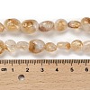 Natural Yellow Lodolite Quartz Beads Strands G-P497-01E-39B-5