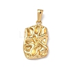 Textured 304 Stainless Steel Pendants STAS-L309-13G-1
