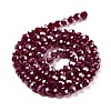 Electroplate Transparent Glass Beads Strands EGLA-A035-T6mm-A02-2