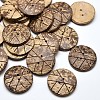2 Holes Flat Round Coconut Sewing Buttons X-BUTT-O008-05-1
