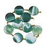 Natural Banded Agate Coin Beads Strands GG-CBAE0EB-06C-3