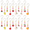 Alloy Enamel Fruit Pendant Decorations HJEW-AB00279-1