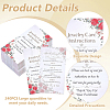 240Pcs Floral Print Paper Care Instructions Cards AJEW-FG0005-62A-3