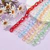 6 Strands 6 Colors Handmade Transparent Acrylic Cable Chains AJEW-JB00986-2