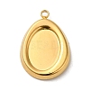 304 Stainless Steel Pendant Cabochon Settings For Enamel X-STAS-D013-01B-G-1