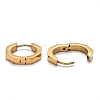 304 Stainless Steel Octagon Huggie Hoop Earrings STAS-J033-04A-G-3
