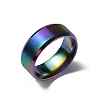 201 Stainless Steel Wide Band Finger Rings for Women Men RJEW-WH0009-13E-M-1