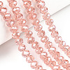 Electroplate Glass Beads Strands EGLA-A034-T6mm-A34-4