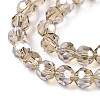 Electroplate Transparent Glass Beads Strands EGLA-A035-T6mm-A16-3