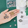SUPERFINDINGS 16Pcs 8 Styles 304 Stainless Steel Pendant Cabochon Settings STAS-FH0001-91-3