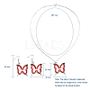 Glass Dangle Earring & Pendant Necklace Jewelry Sets SJEW-JS01076-3