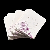 50Pcs Rectangle Paper Flower Print Earring Display Cards X1-CDIS-M008-01D-2
