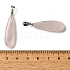 Natural Rose Quartz Pendants G-Q192-07P-02-3