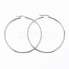 304 Stainless Steel Big Hoop Earrings X-EJEW-H344-07P-1