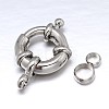Brass Spring Ring Clasps KK-L082E-01P-2