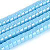 AB Color Plated Opaque Glass Beads Strands GLAA-T026-3x6mm-P06-1