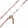 Ion Plating(IP) 304 Stainless Steel Rope Chain Necklace for Men Women NJEW-K245-010E-2