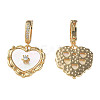 Brass Micro Pave Clear Cubic Zirconia Pendants KK-N233-217-1