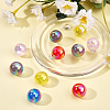 30Pcs UV Plating Opaque Acrylic Beads OACR-PH0004-83-4