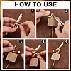 2Pcs Brass Shackle Clasps with Brass S Hook Clasps KK-PH0010-57LG-4